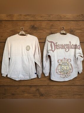 Spirit Jersey 2026 Disneyland 70th Blush Pink Bling Rose Gold Sz S Womens EUC